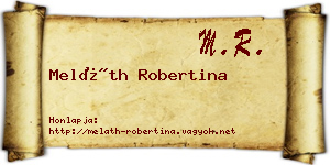 Meláth Robertina névjegykártya